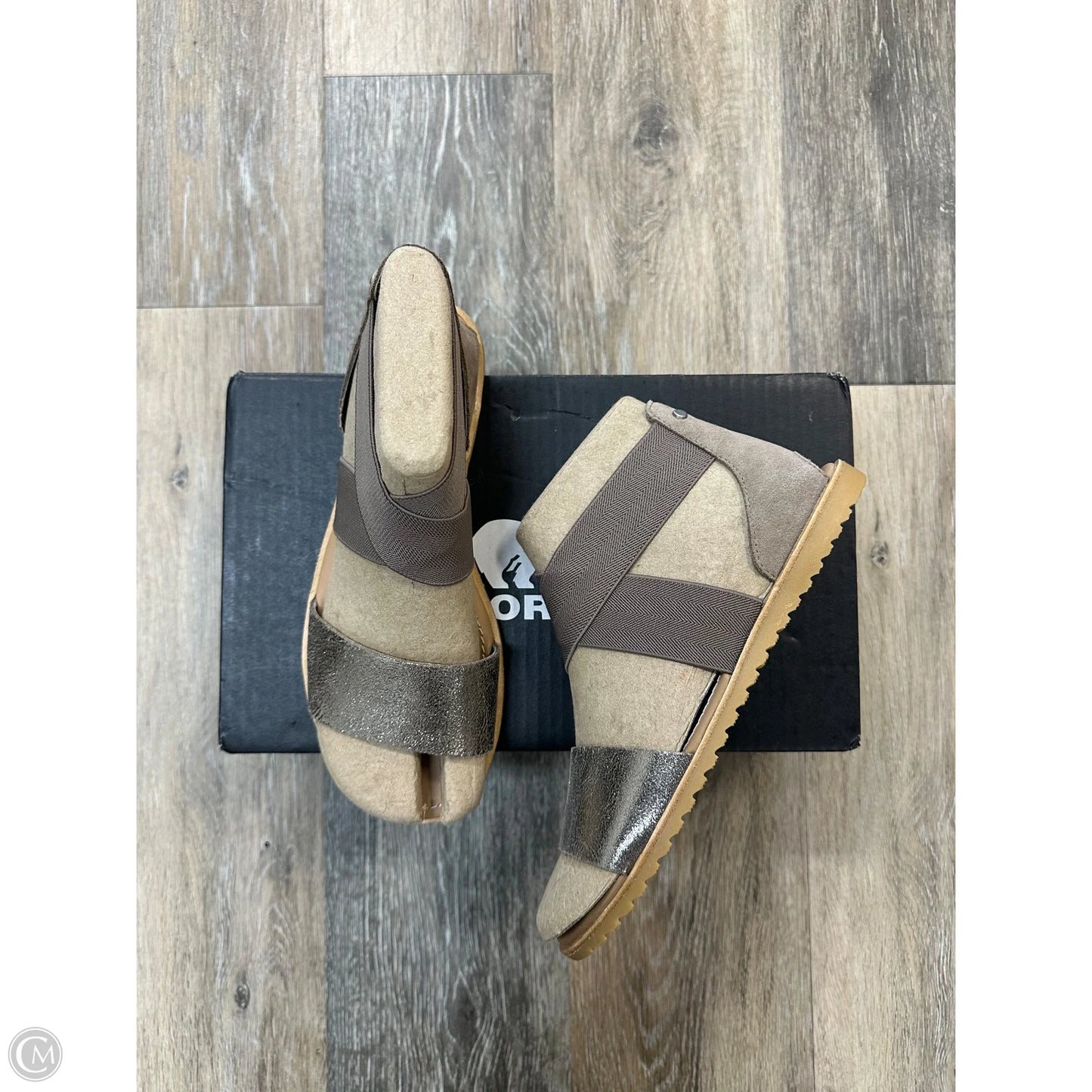 Sandals Flats By Sorel In Silver, Size: 7.5