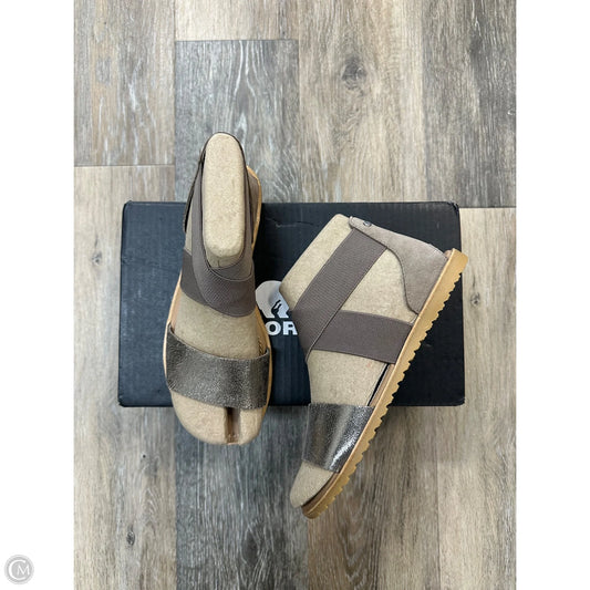 Sandals Flats By Sorel In Silver, Size: 7.5