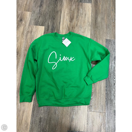 Athletic Sweatshirt Crewneck By Gildan In Green, Size: M