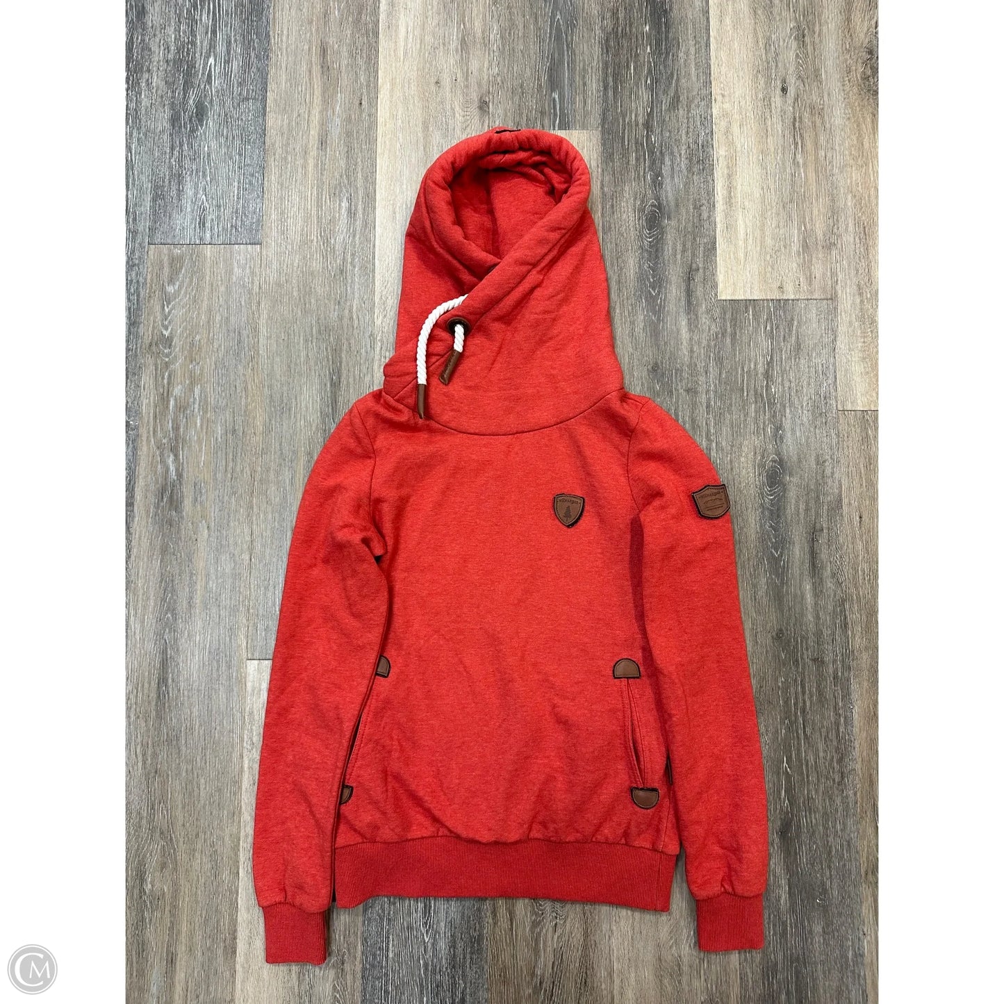 Athletic Sweatshirt Hoodie By Wanakome In Orange, Size: M