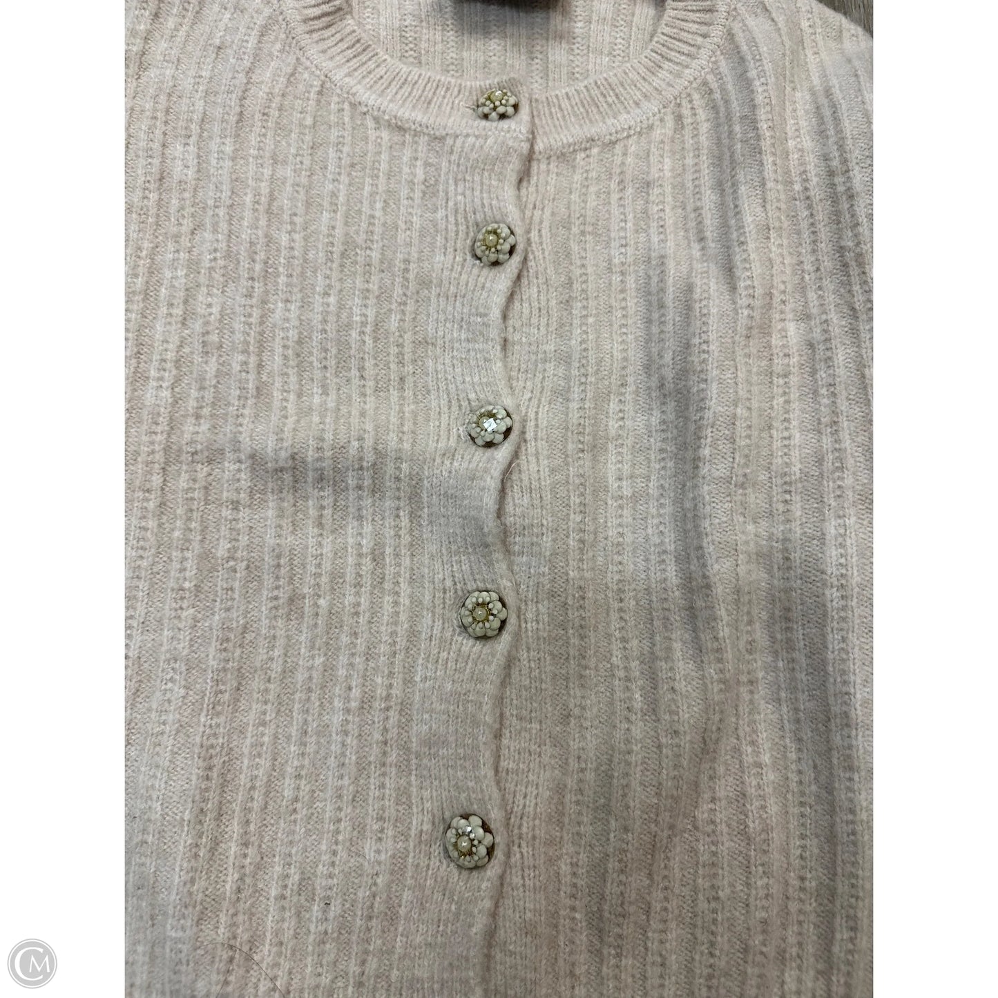 Sweater Cardigan By Heartloom In Tan, Size: S
