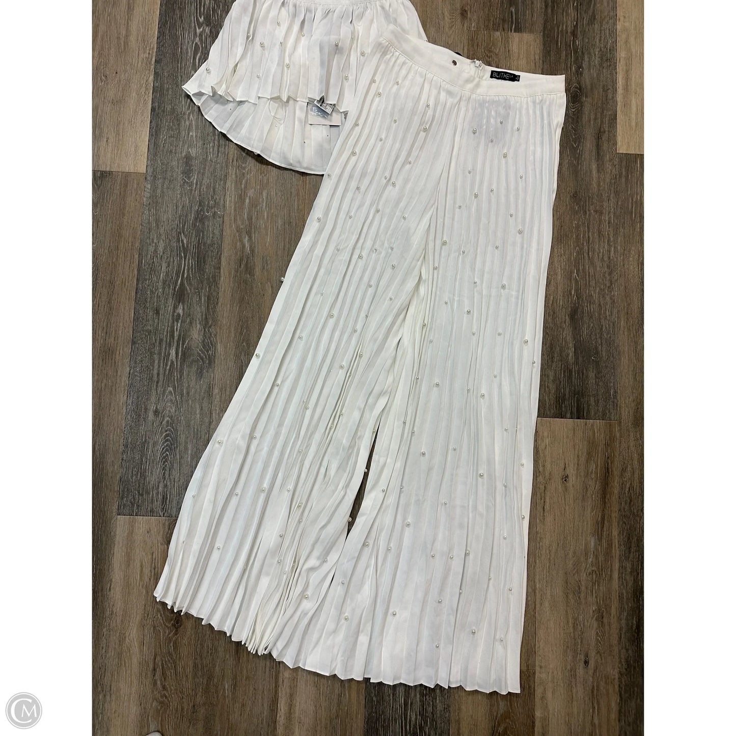 Pants Set 2pc By Blithela In White, Size: L