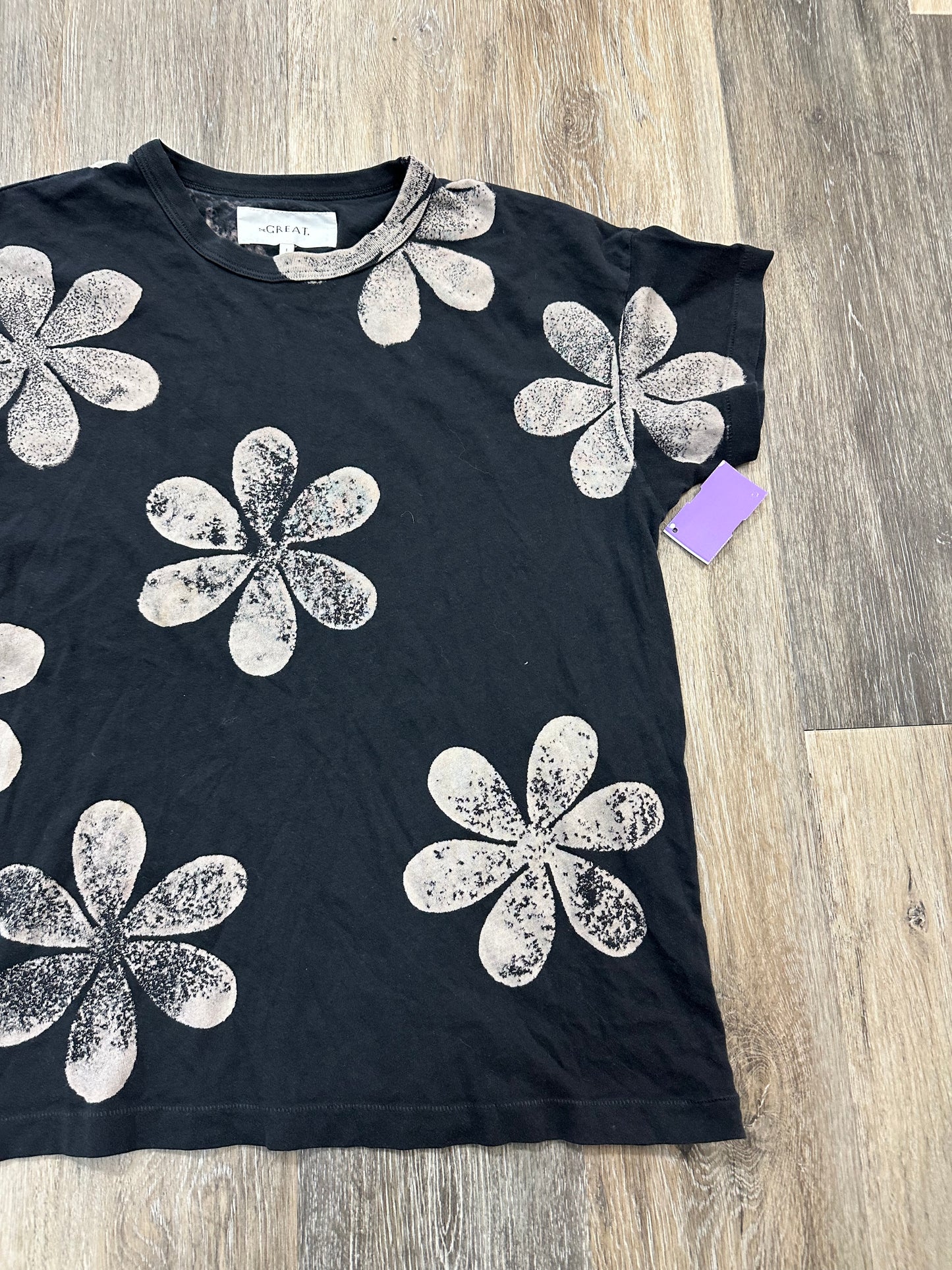 Top Short Sleeve By The Great. In Black, Size: S