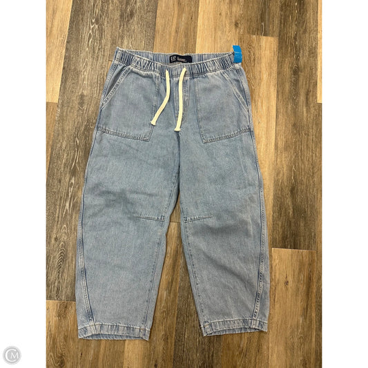 Jeans Wide Leg By Gap In Blue Denim, Size: L