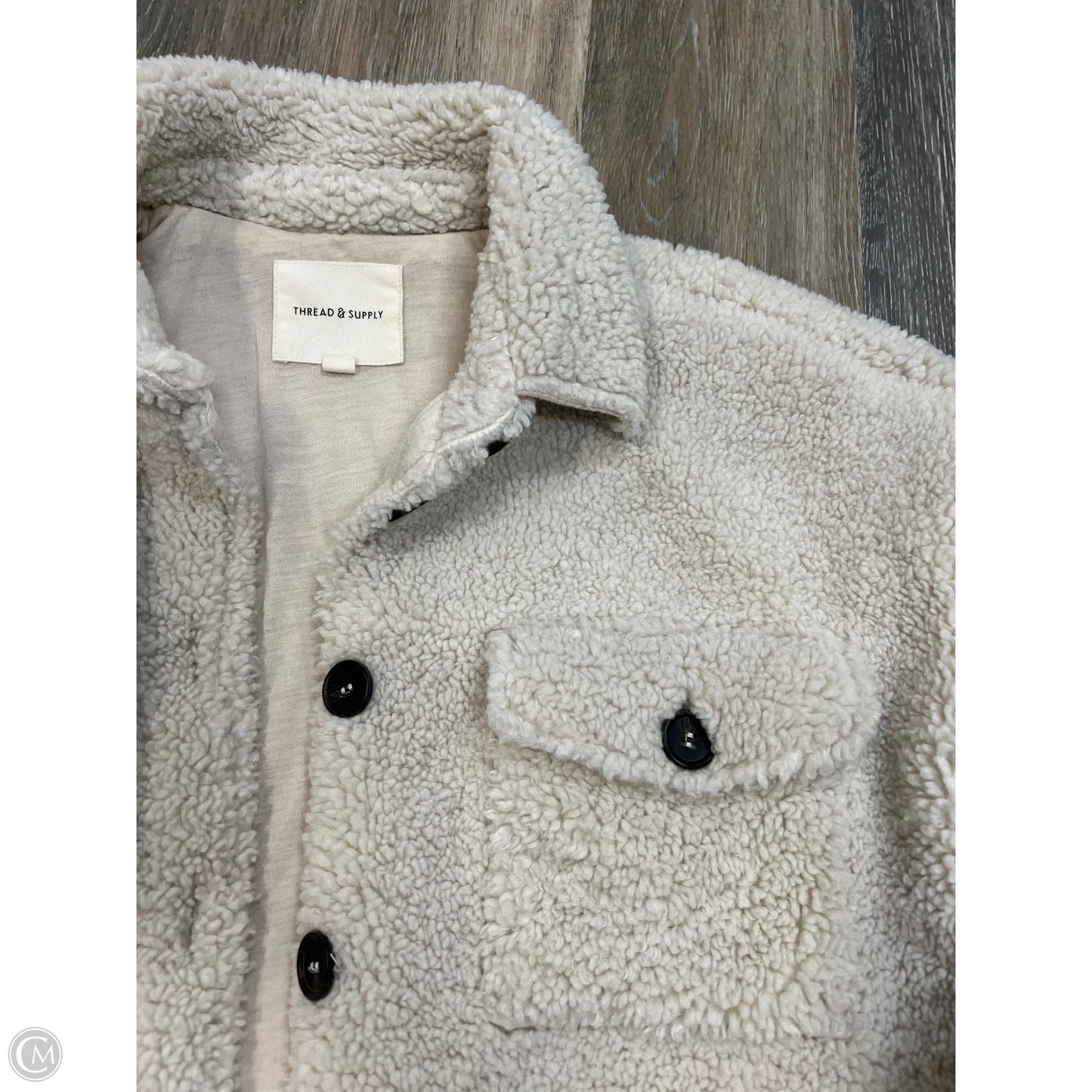 Jacket Shirt By Thread And Supply In White, Size: S