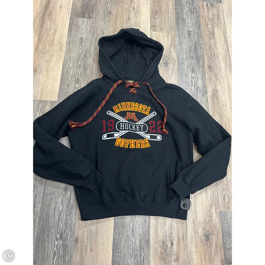 Athletic Sweatshirt Hoodie By Signature Concept In Black, Size: M