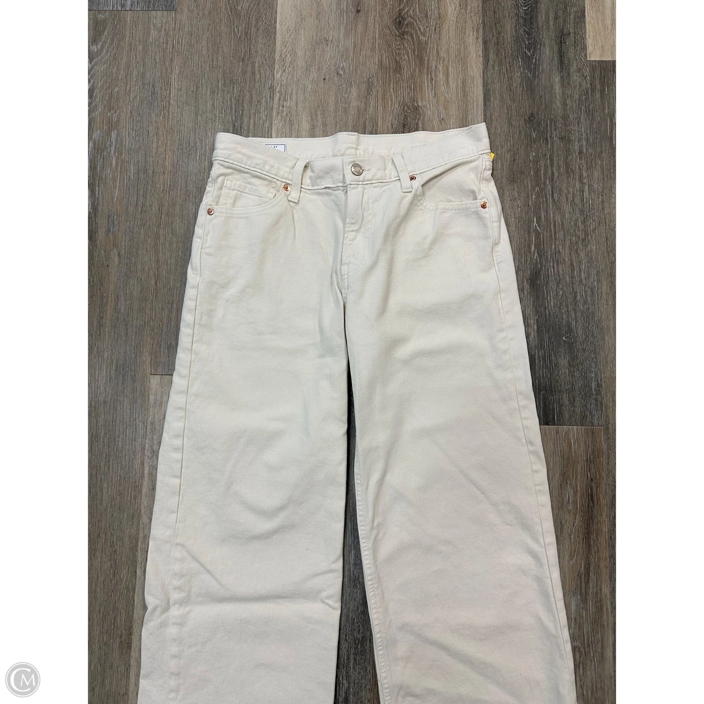 Jeans Straight By Gap In Cream, Size: 2