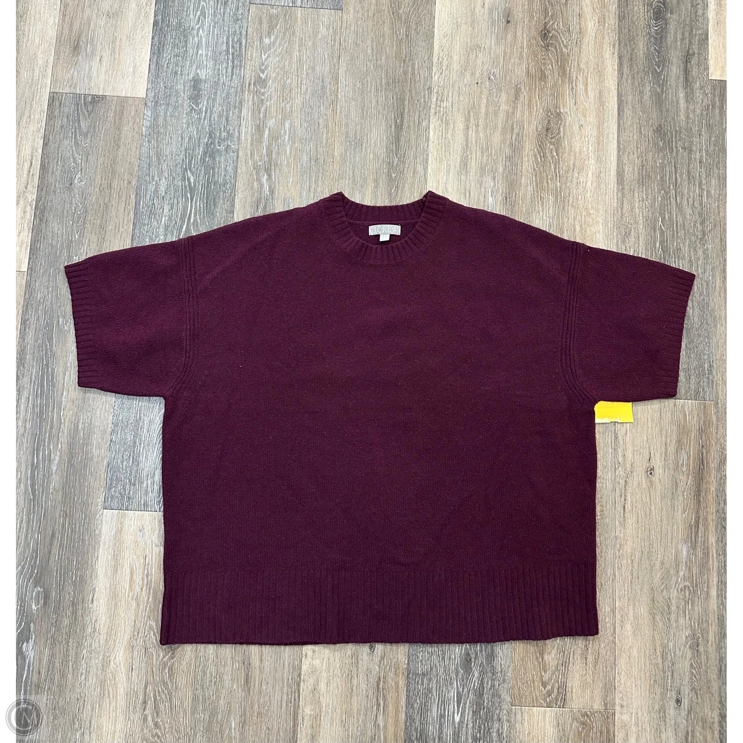 Sweater Short Sleeve By J. Crew In Maroon, Size: L