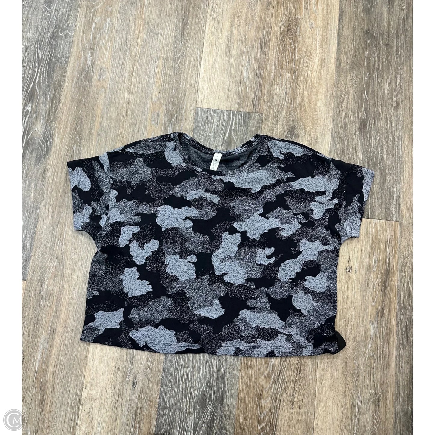 Athletic Top Short Sleeve By Lululemon In Black, Size: 8