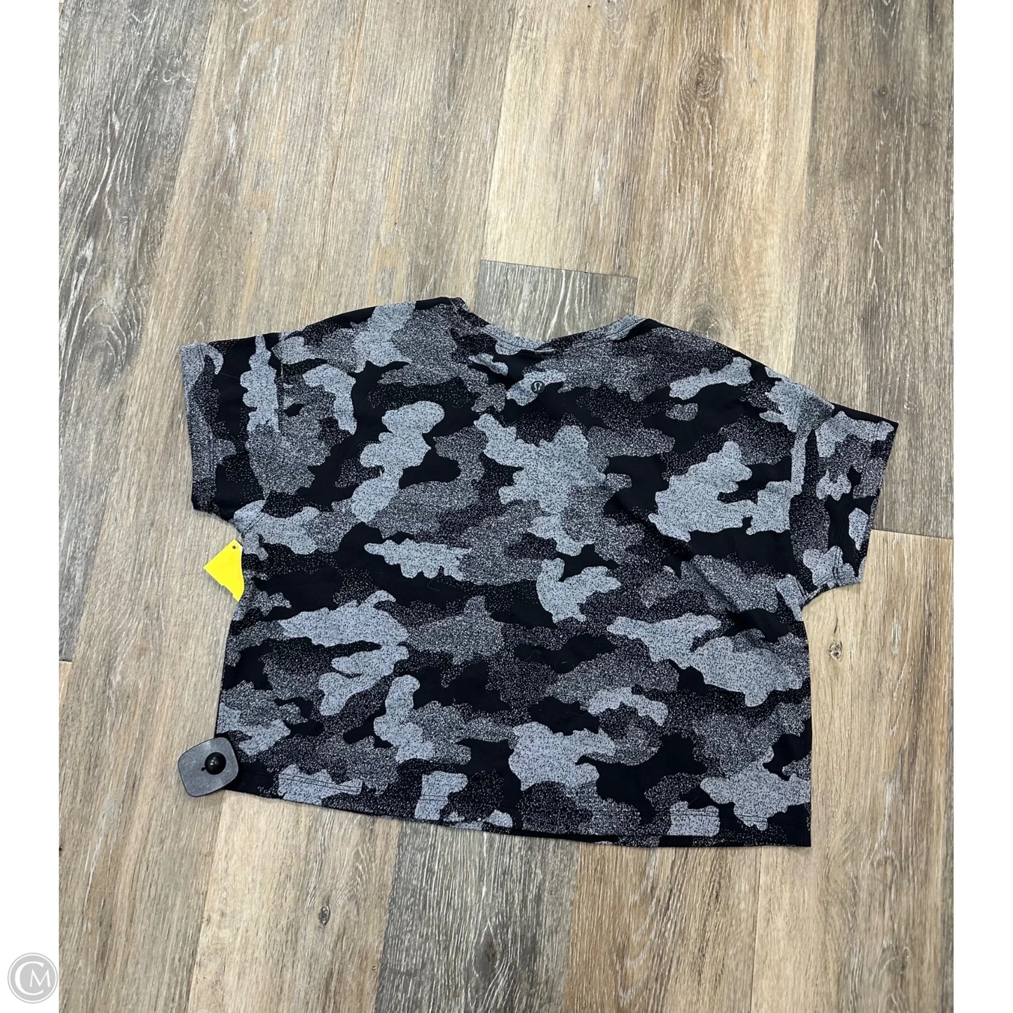 Athletic Top Short Sleeve By Lululemon In Black, Size: 8