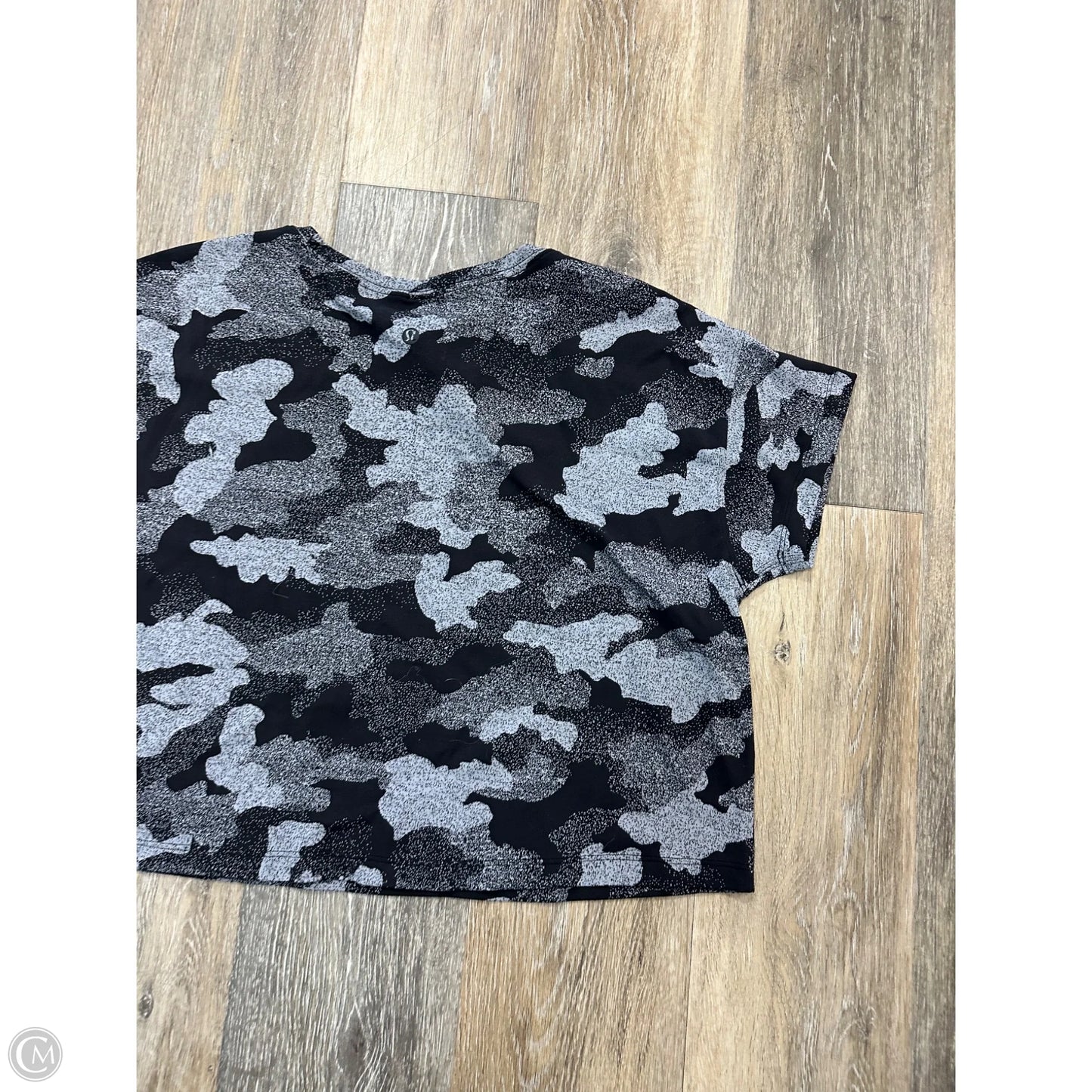 Athletic Top Short Sleeve By Lululemon In Black, Size: 8