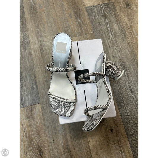 Sandals Heels Block By Dolce Vita In Snakeskin Print, Size: 9