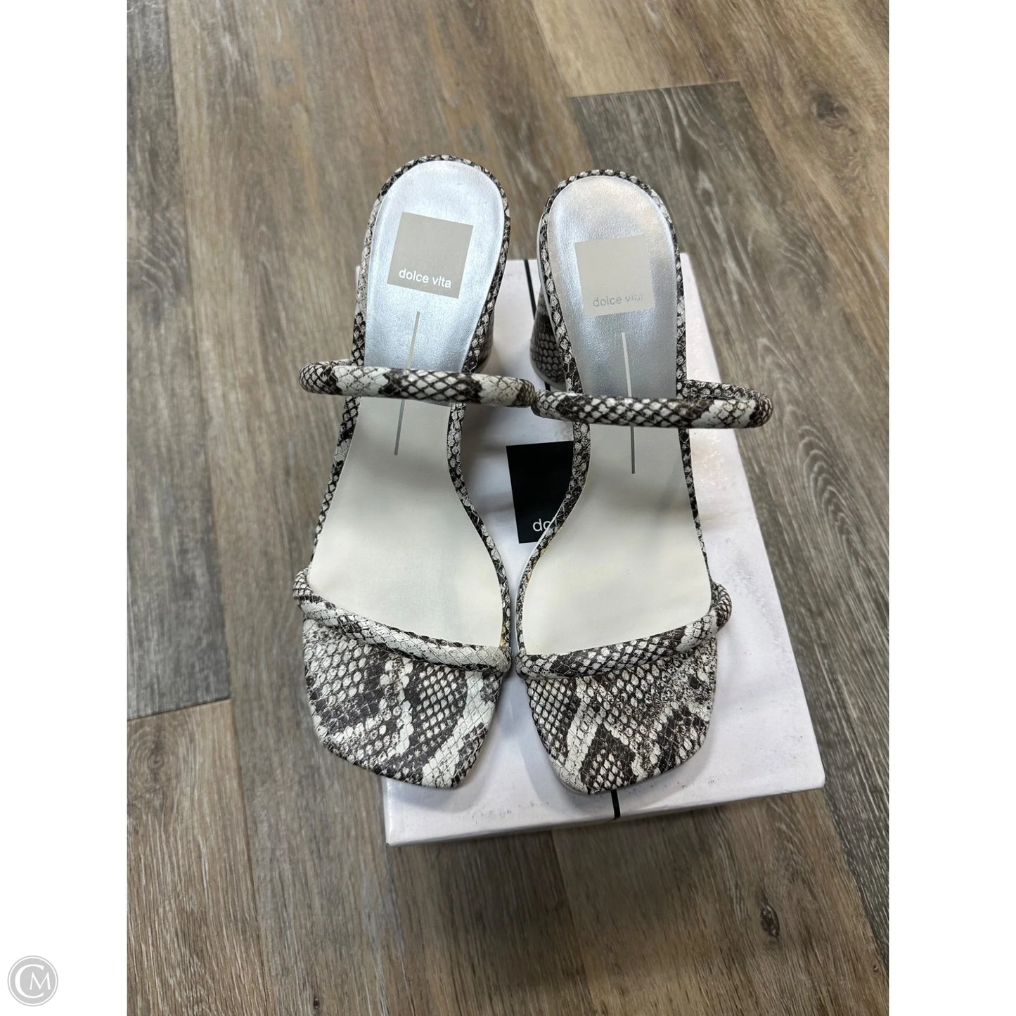 Sandals Heels Block By Dolce Vita In Snakeskin Print, Size: 9