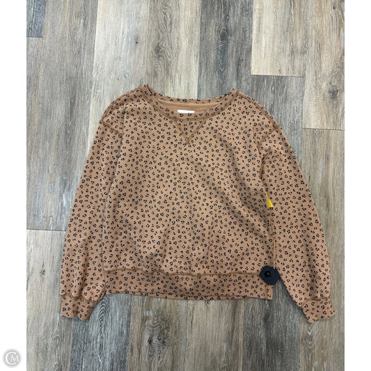 Sweatshirt Crewneck By Abercrombie And Fitch In Animal Print, Size: S