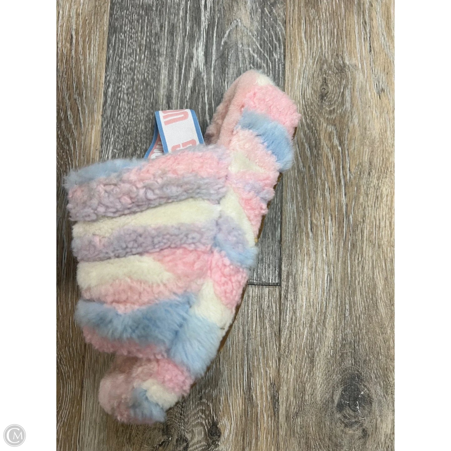 Slippers Designer By Ugg In Rainbow Print, Size: 6