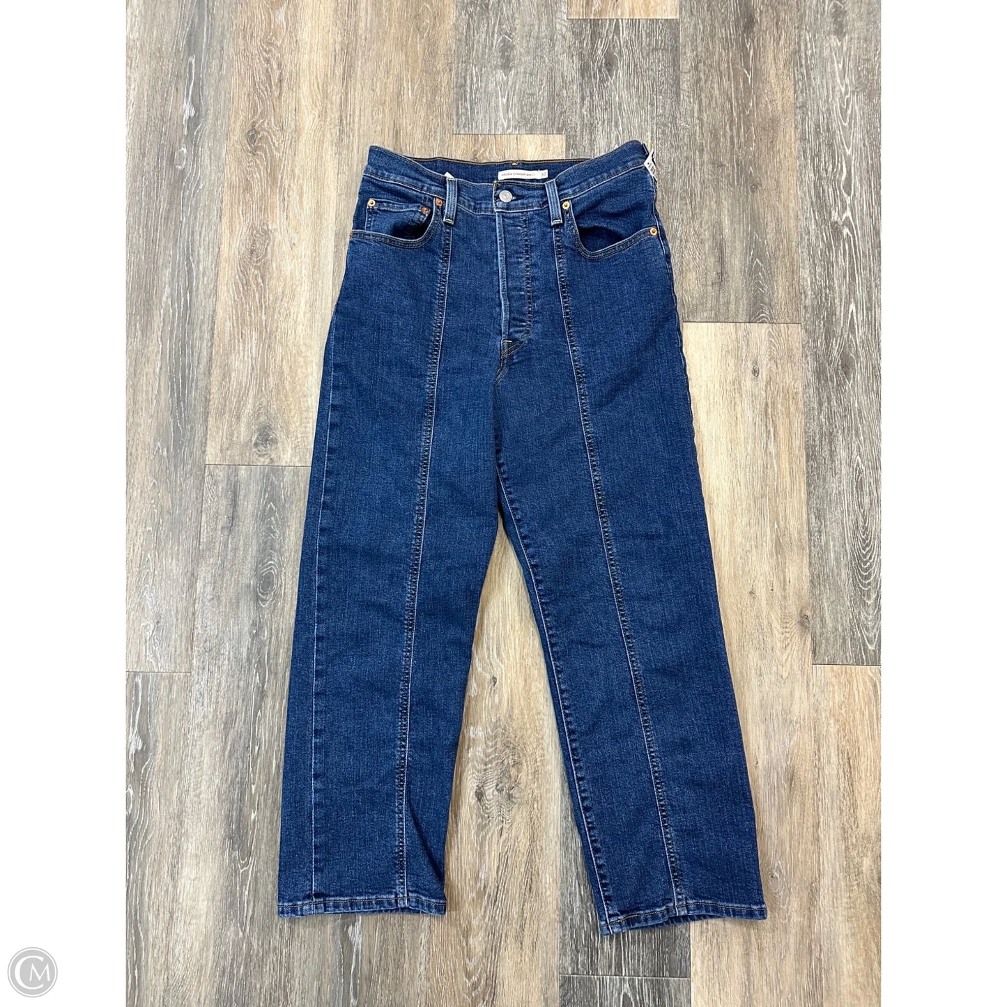 -Jeans Straight By Levis In Blue Denim, Size: 10