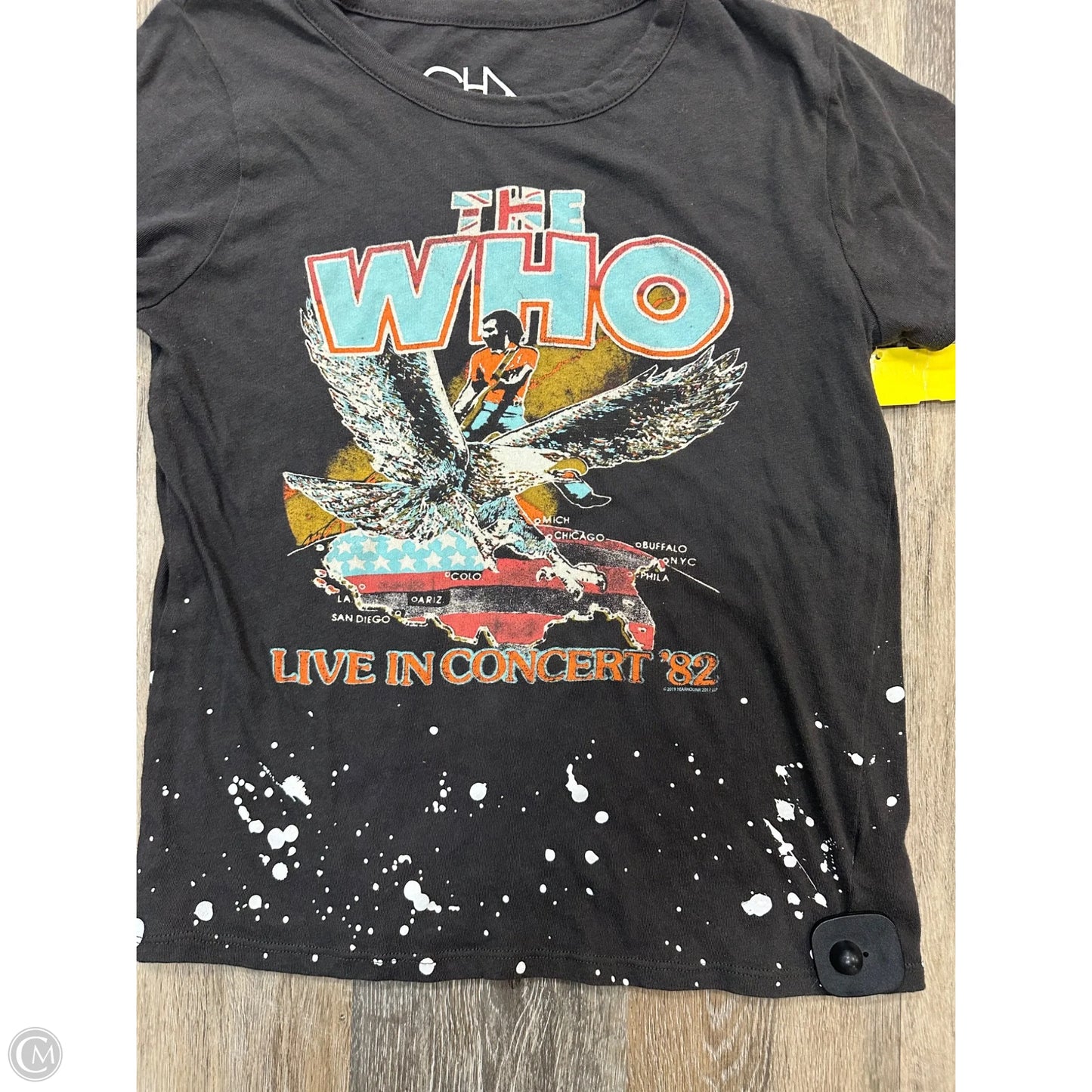 Top Short Sleeve By Chaser In Brown, Size: S