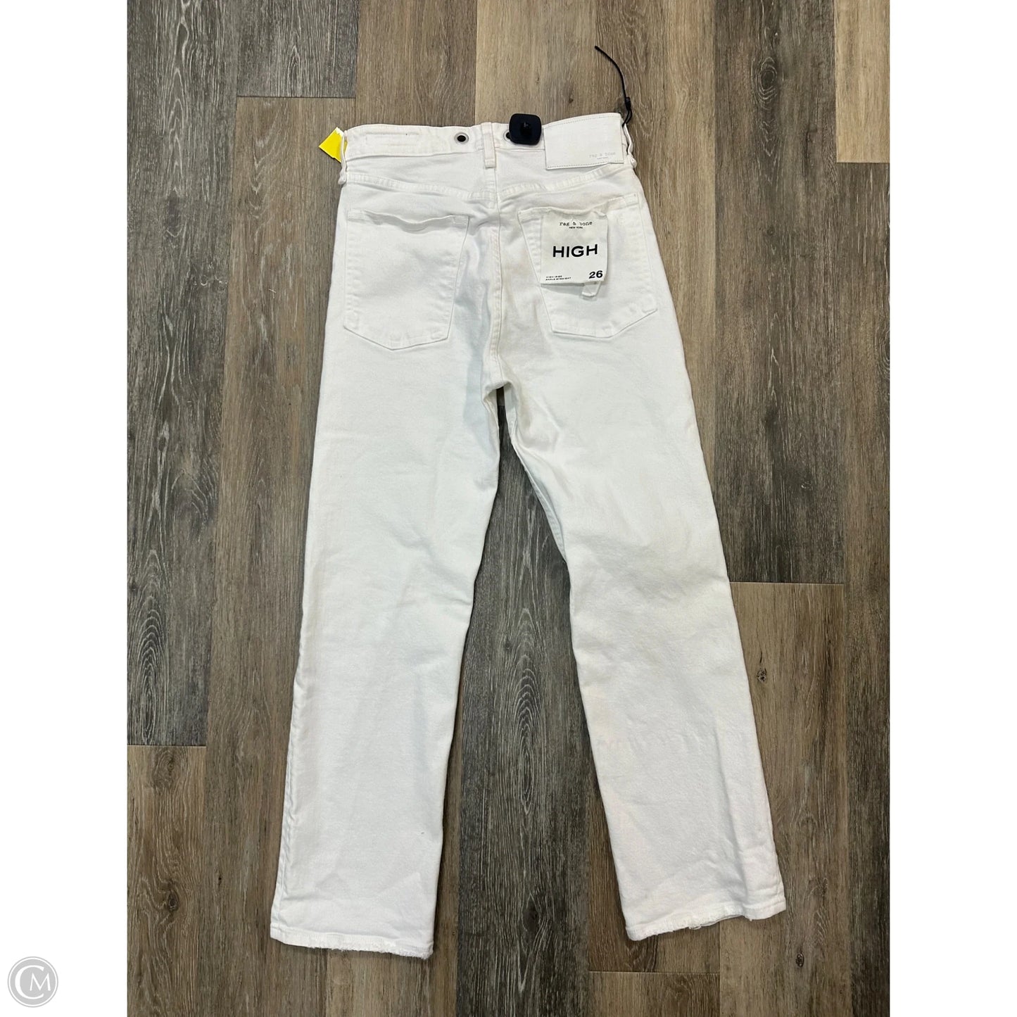 Jeans Straight By Rag And Bone In White Denim, Size: 2