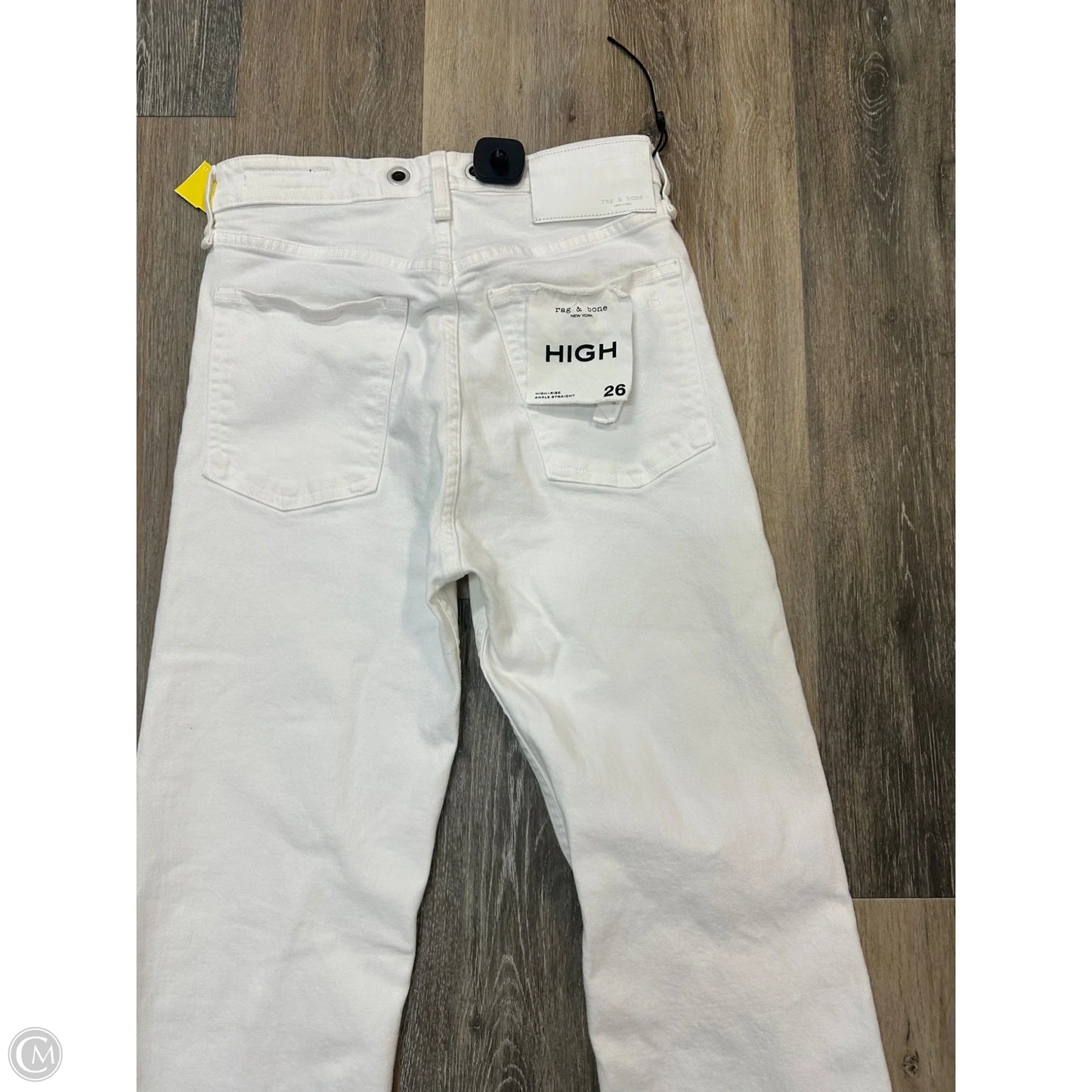 Jeans Straight By Rag And Bone In White Denim, Size: 2