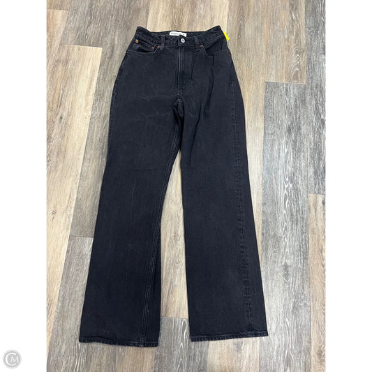 Jeans Straight By Abercrombie And Fitch In Black Denim, Size: 0
