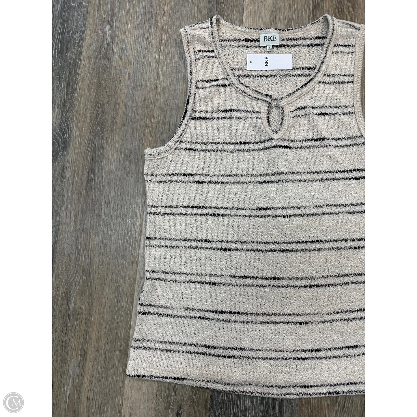 Top Sleeveless By Bke In Tan, Size: L