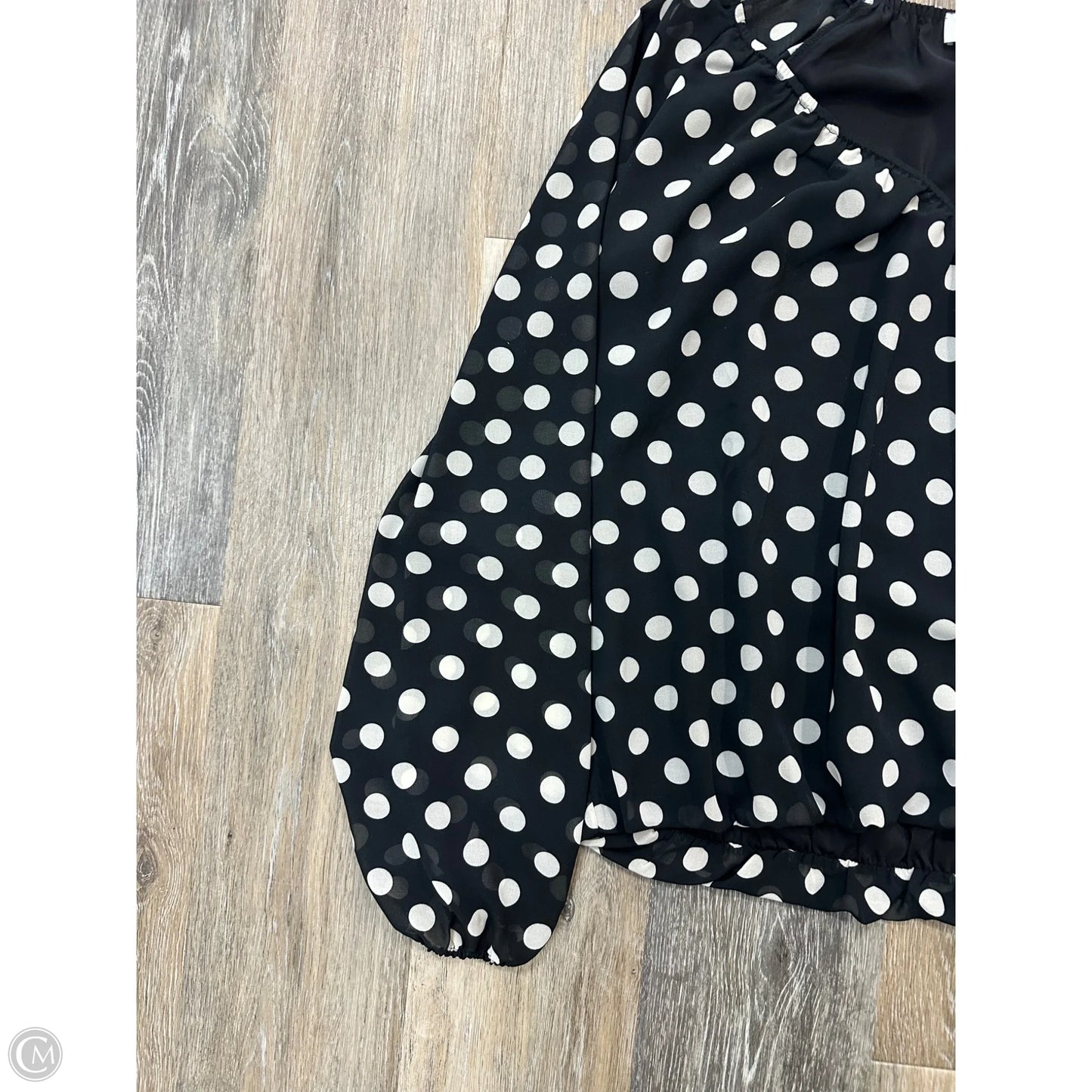 Blouse Long Sleeve By Evereve In Black, Size: L