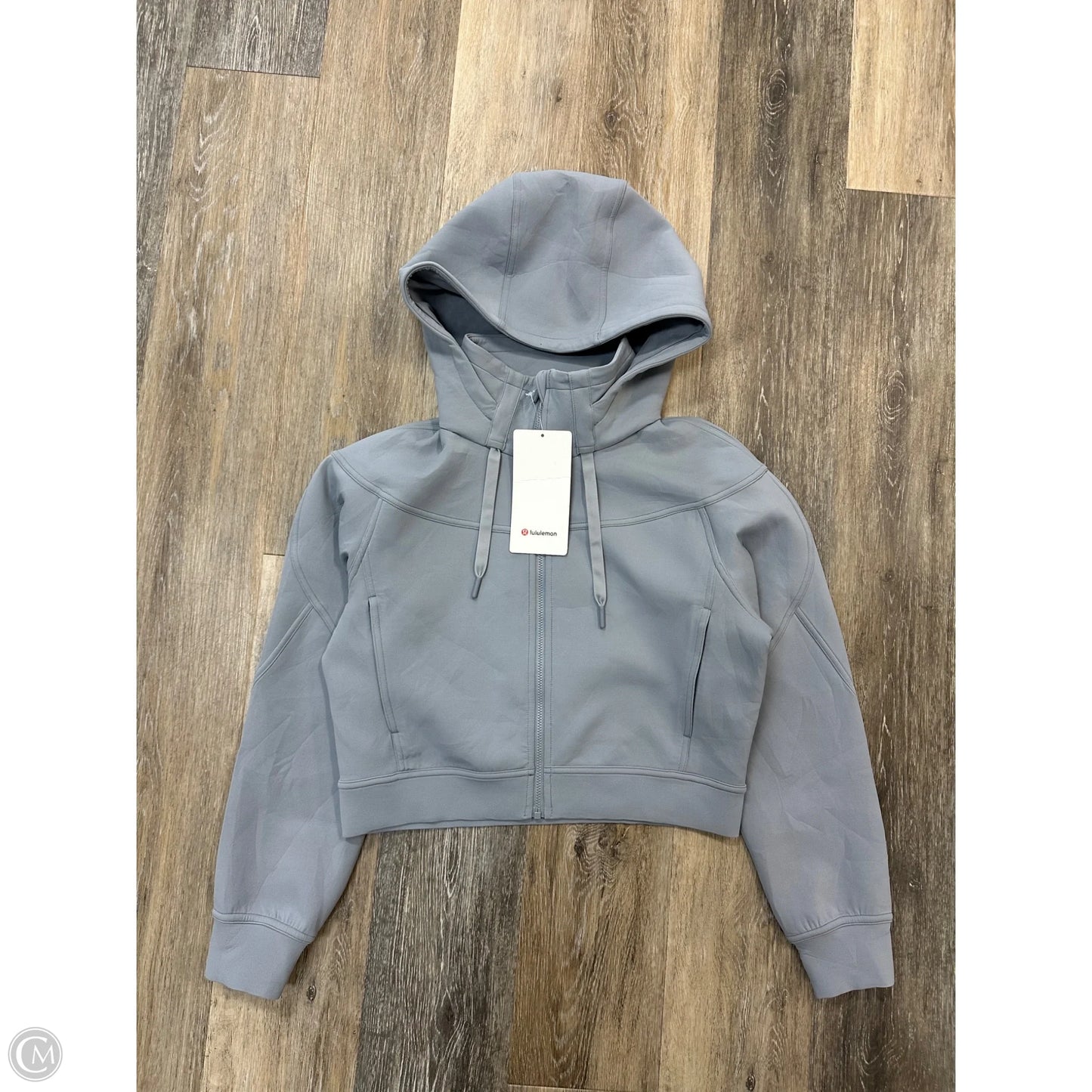Athletic Jacket By Lululemon In Grey Blue, Size: 4