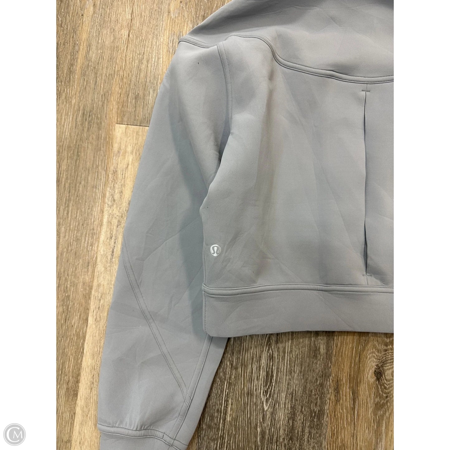 Athletic Jacket By Lululemon In Grey Blue, Size: 4