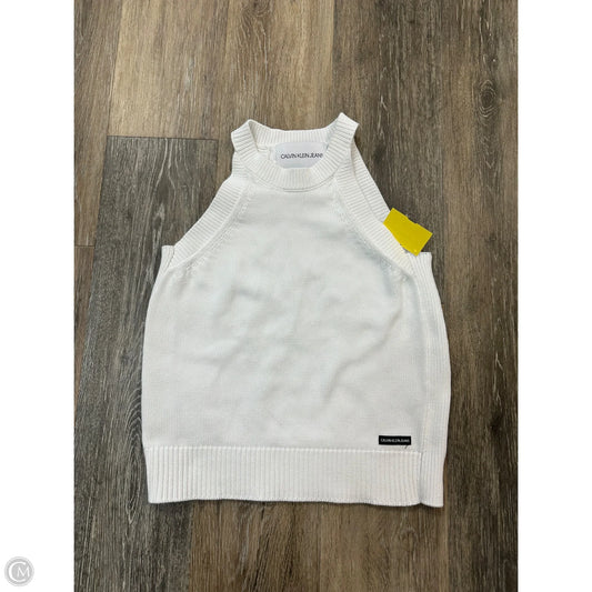 Top Sleeveless By Calvin Klein In White, Size: Xs