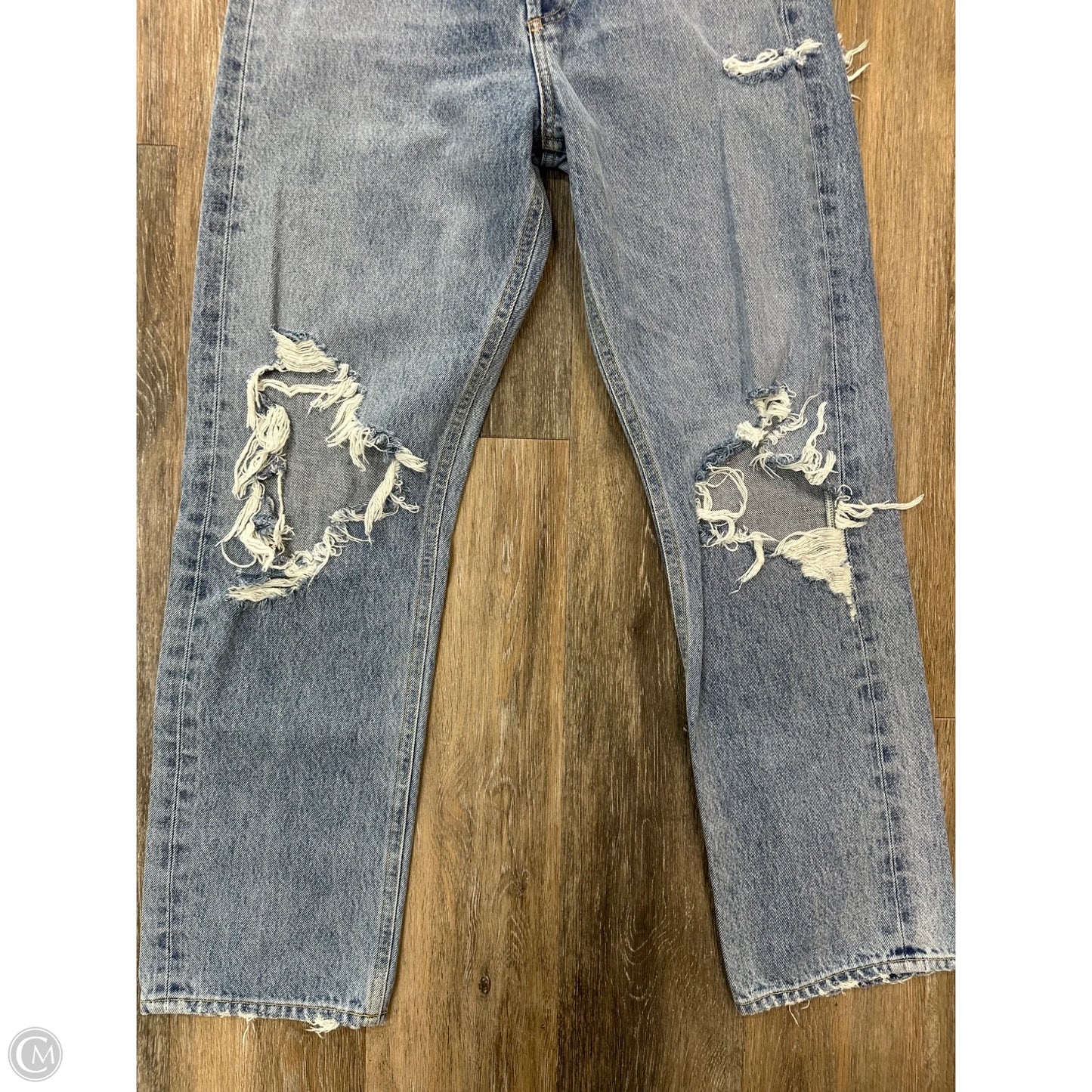 Jeans Straight By Agolde In Blue Denim, Size: 2