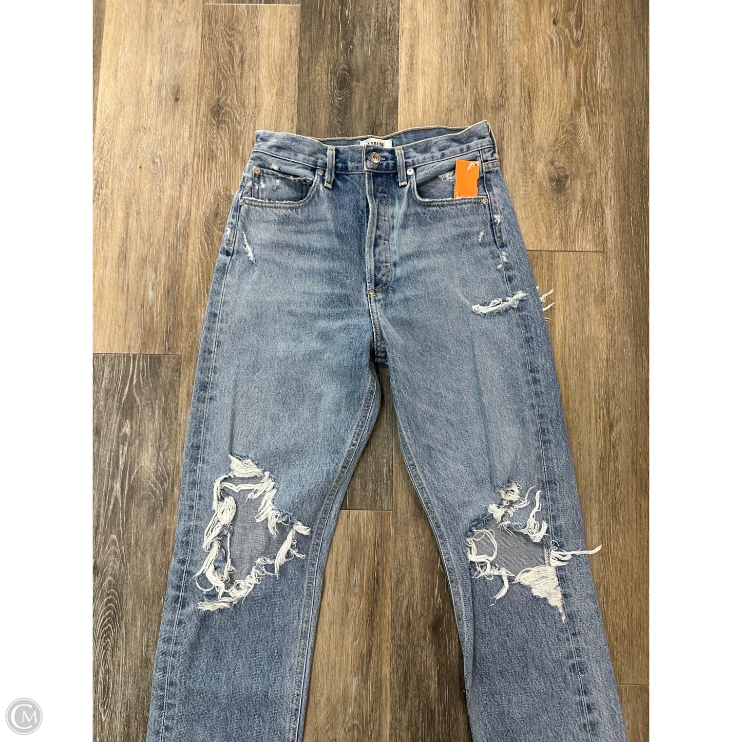 Jeans Straight By Agolde In Blue Denim, Size: 2