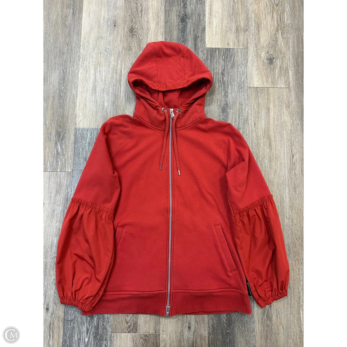 -Athletic Sweatshirt Hoodie By Athleta In Orange, Size: M