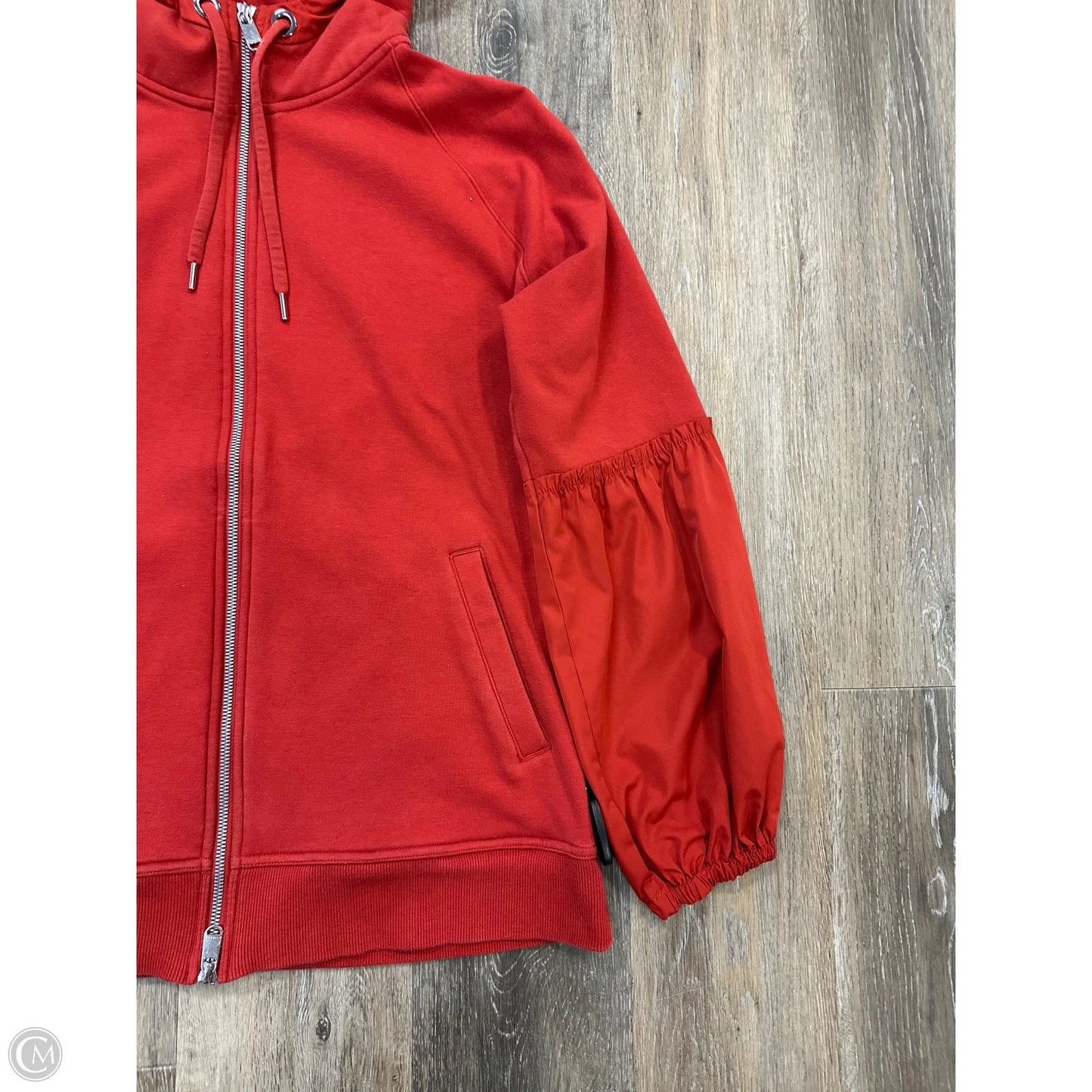 -Athletic Sweatshirt Hoodie By Athleta In Orange, Size: M