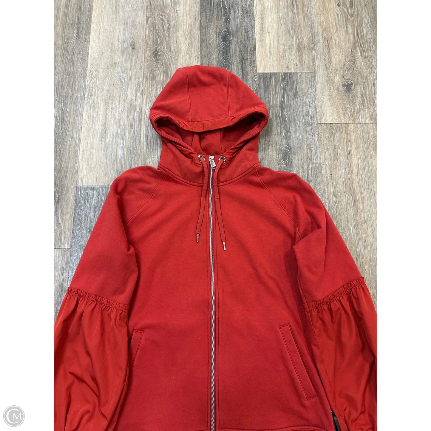 -Athletic Sweatshirt Hoodie By Athleta In Orange, Size: M