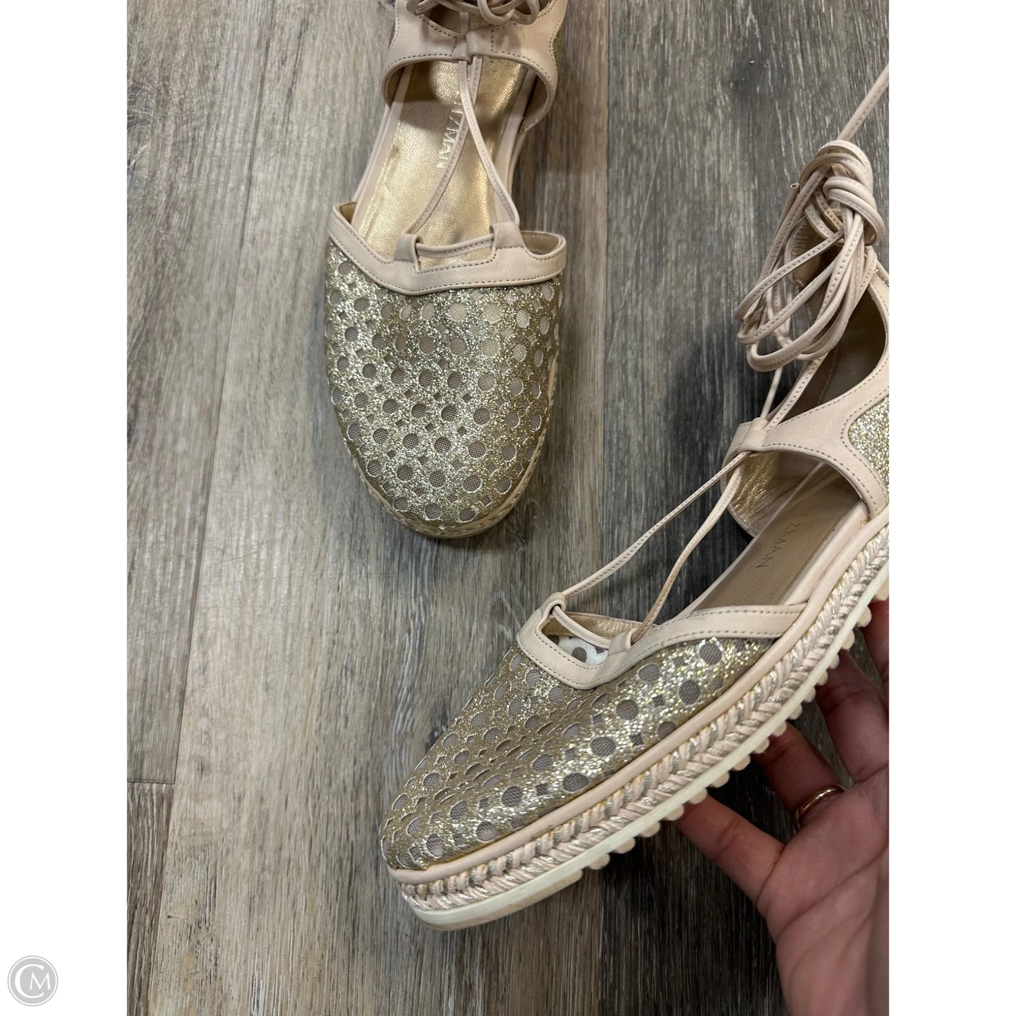 Shoes Designer By Stuart Weitzman In Gold, Size: 7