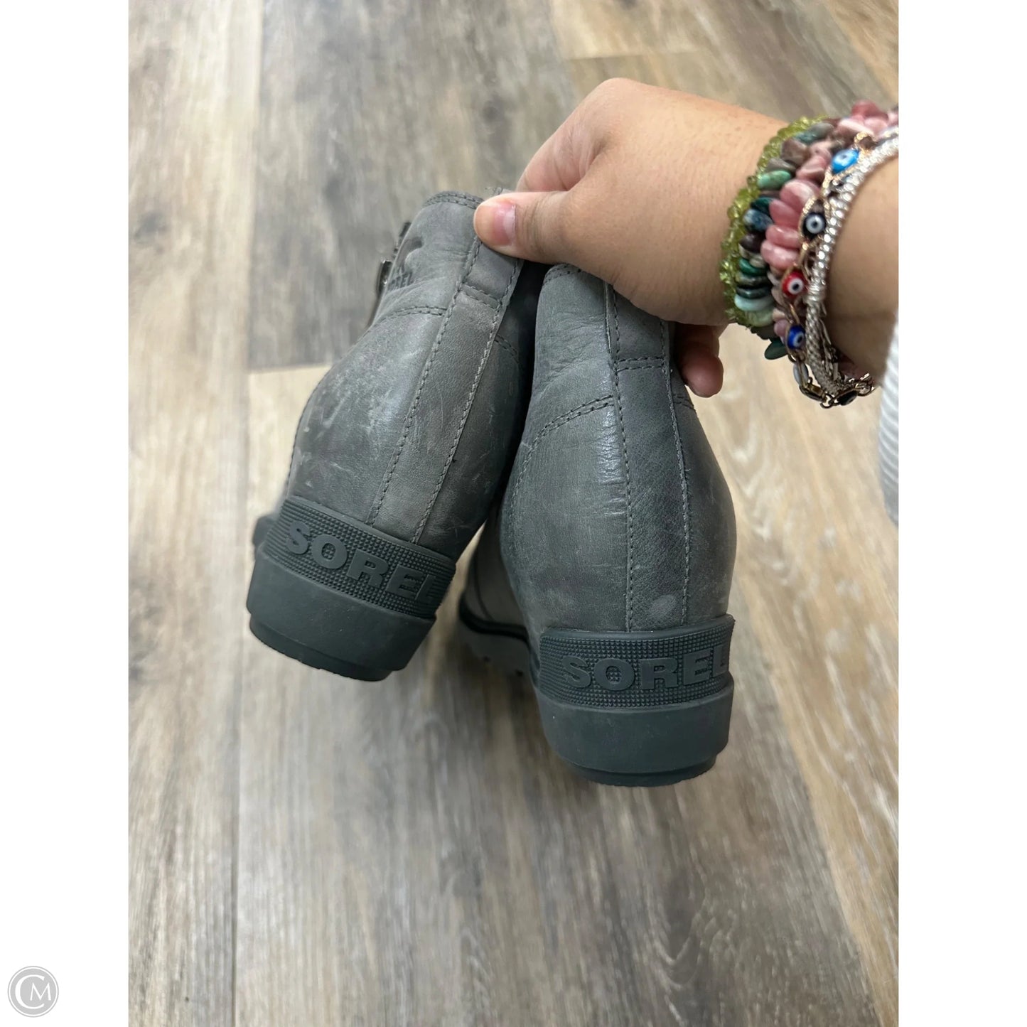 Boots Ankle Flats By Sorel In Grey, Size: 10