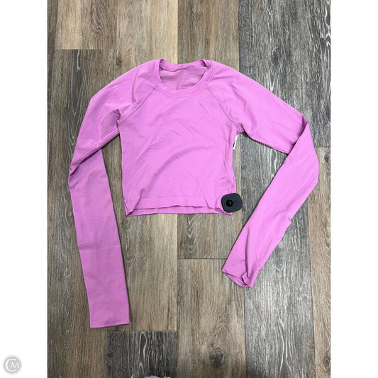 Athletic Top Long Sleeve Crewneck By Lululemon In Pink, Size: 2