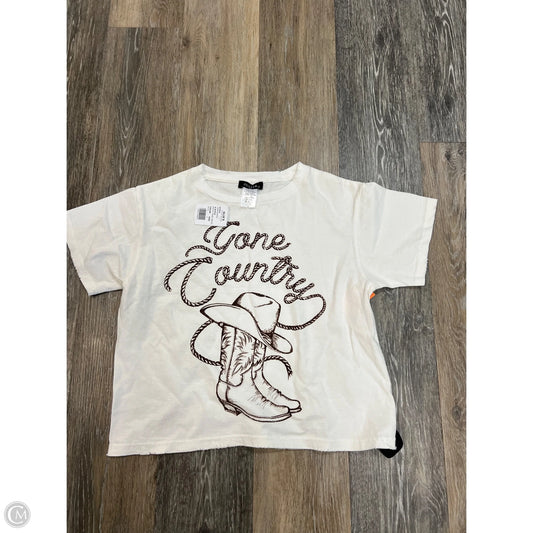 Top Short Sleeve By Zutter In White, Size: S