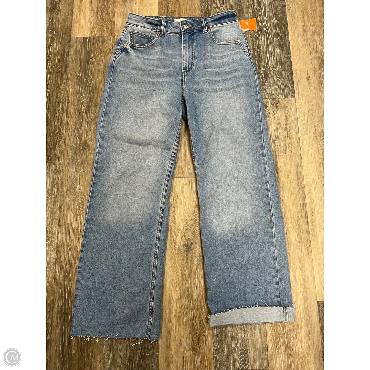 Jeans Wide Leg By 7 Diamonds In Blue Denim, Size: 8/29