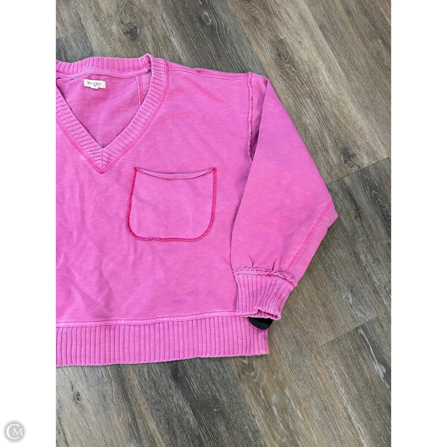 Sweatshirt Collar By Pilcro In Pink, Size: M