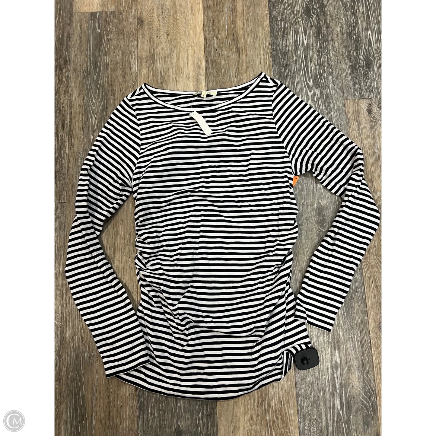 Top Long Sleeve By Madewell In Striped Pattern, Size: S