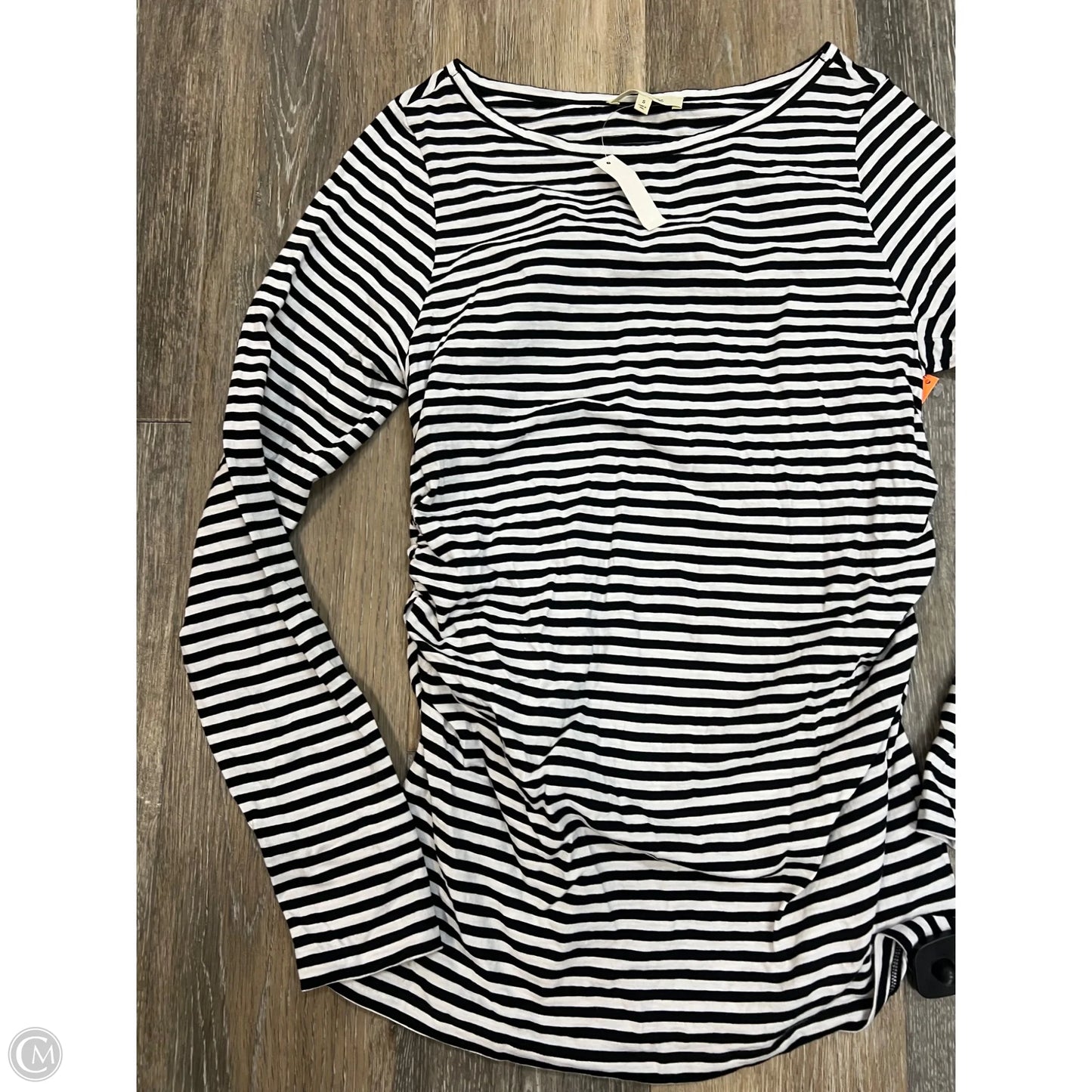 Top Long Sleeve By Madewell In Striped Pattern, Size: S