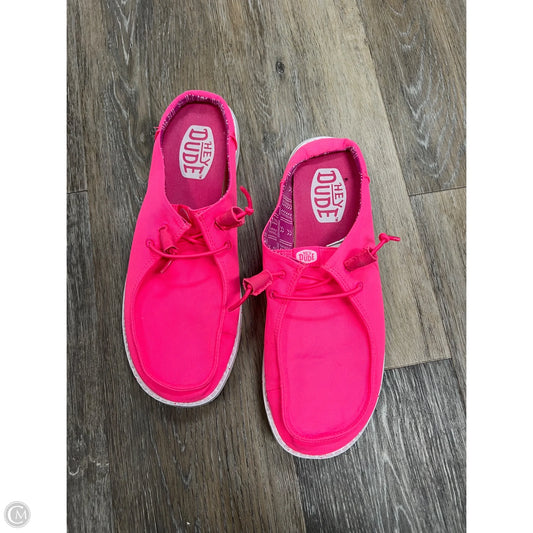 Shoes Flats By Hey Dude In Pink, Size: 9