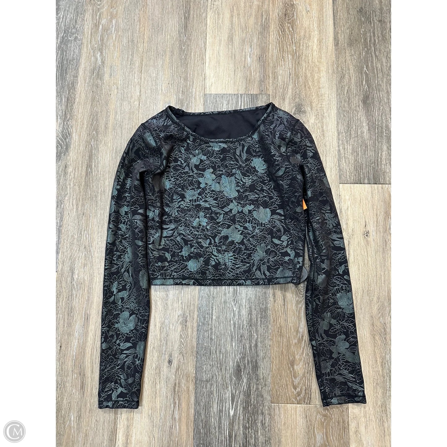Athletic Top Long Sleeve Crewneck By Lululemon In Black, Size: M