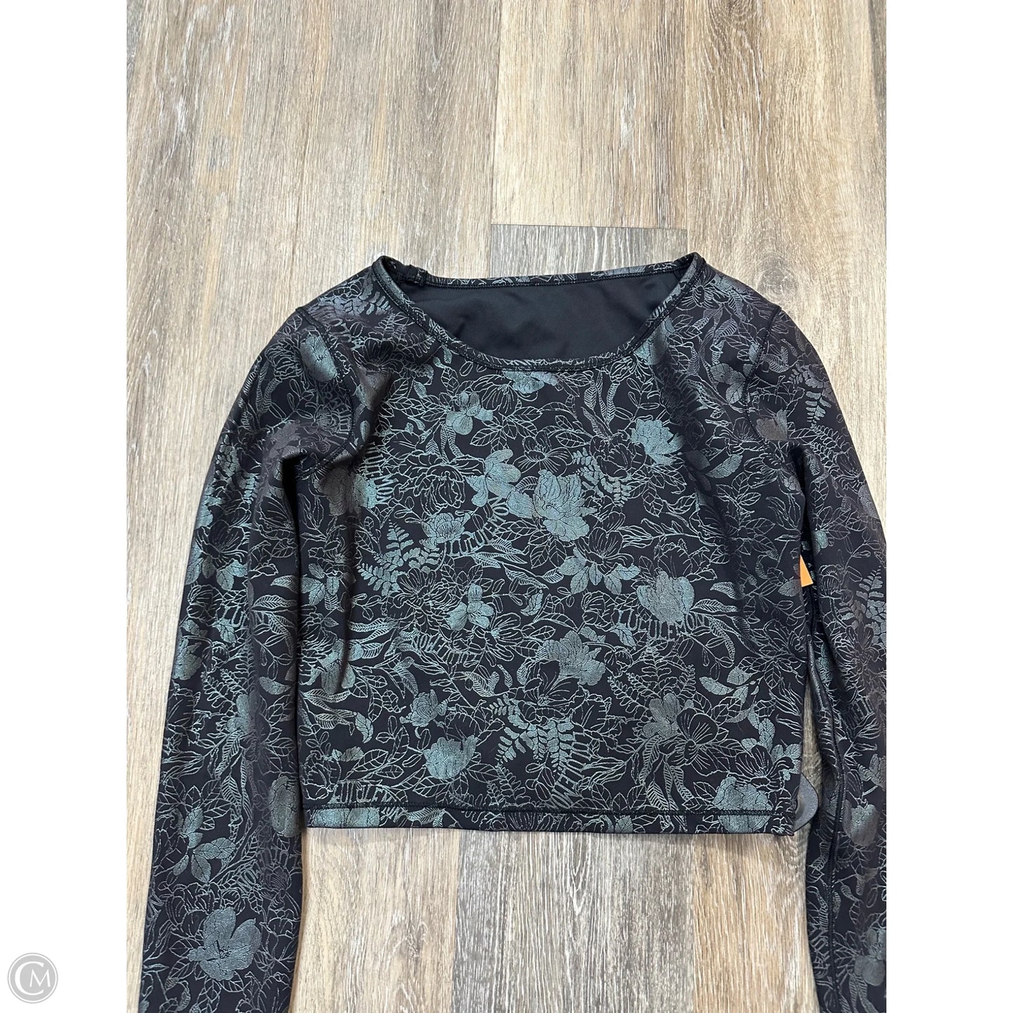 Athletic Top Long Sleeve Crewneck By Lululemon In Black, Size: M