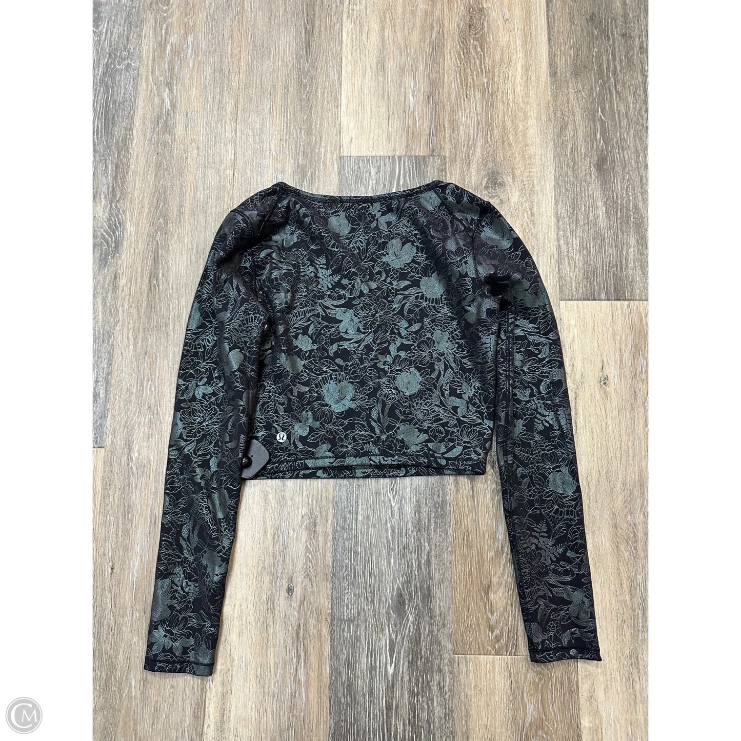 Athletic Top Long Sleeve Crewneck By Lululemon In Black, Size: M