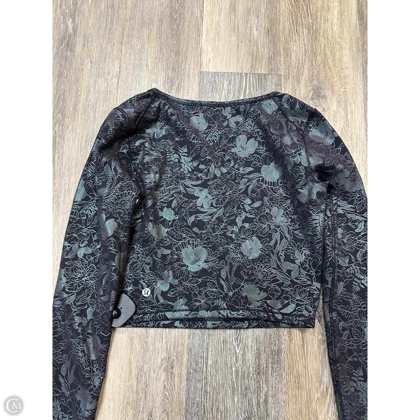 Athletic Top Long Sleeve Crewneck By Lululemon In Black, Size: M