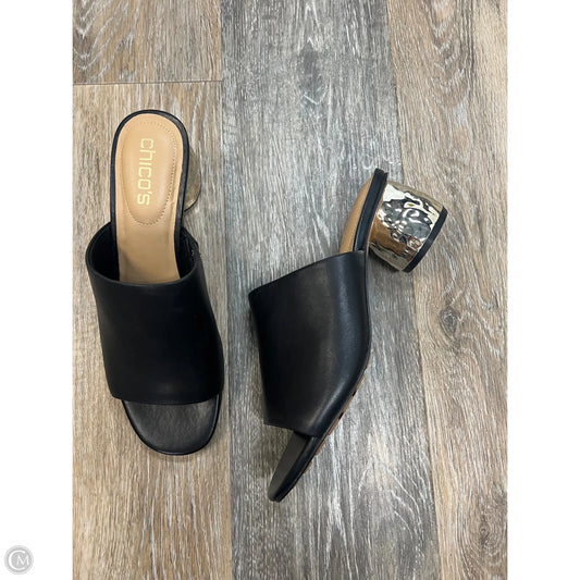 Sandals Heels Block By Chicos In Black, Size: 7.5