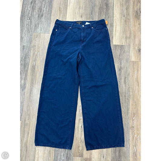 Jeans Wide Leg By Banana Republic In Blue Denim, Size: 18