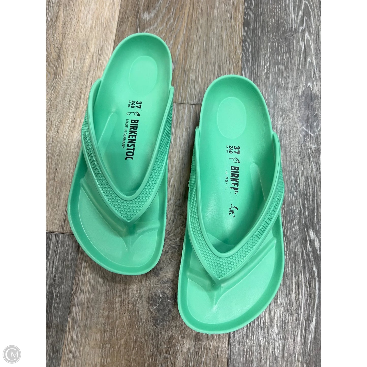 Sandals Flats By Birkenstock In Green, Size: 6